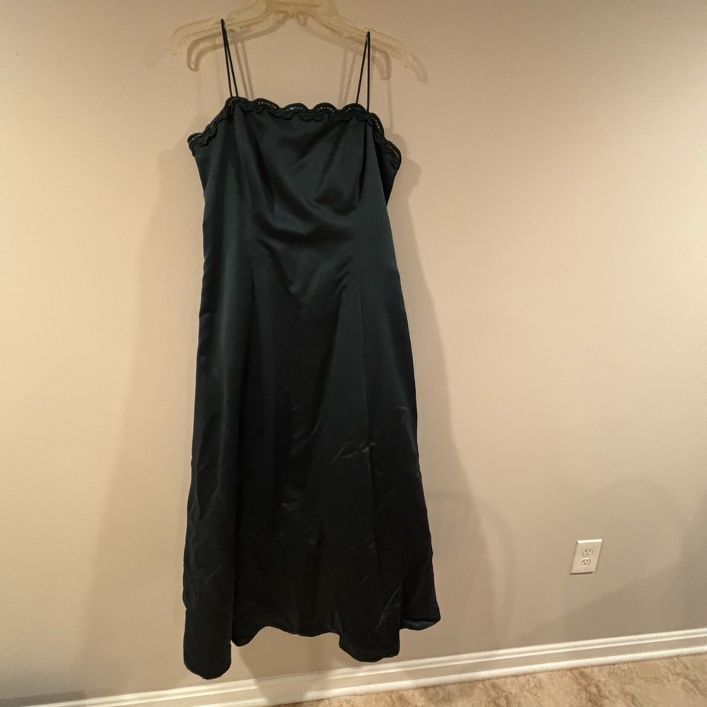 Elegant Black Satin Dress